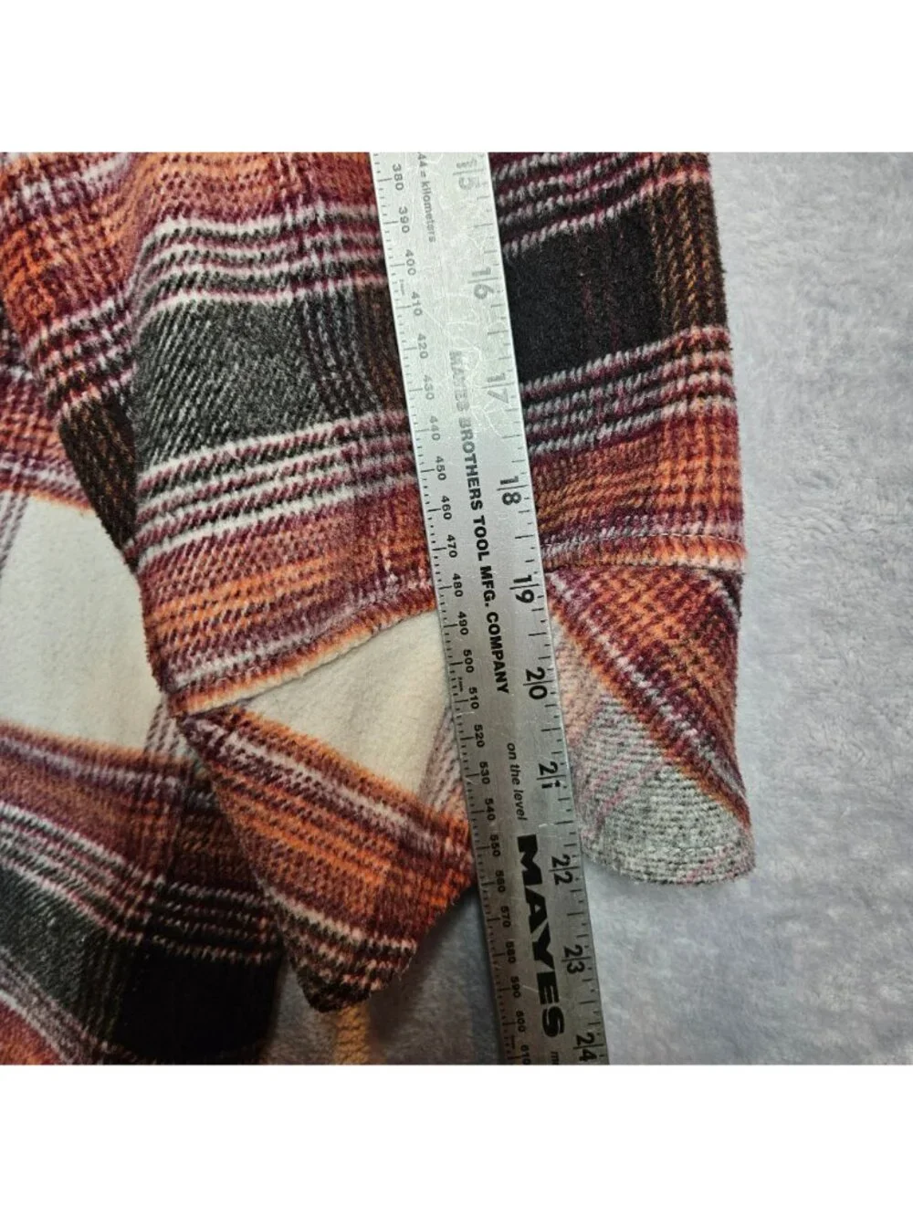Kensie Women 1x Plaid Flannel lined Jacket Pockets Work gorpcore outdoor shacket